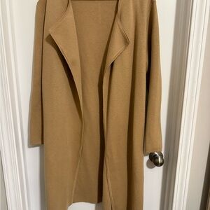 Women's Tan Open Front Sweater